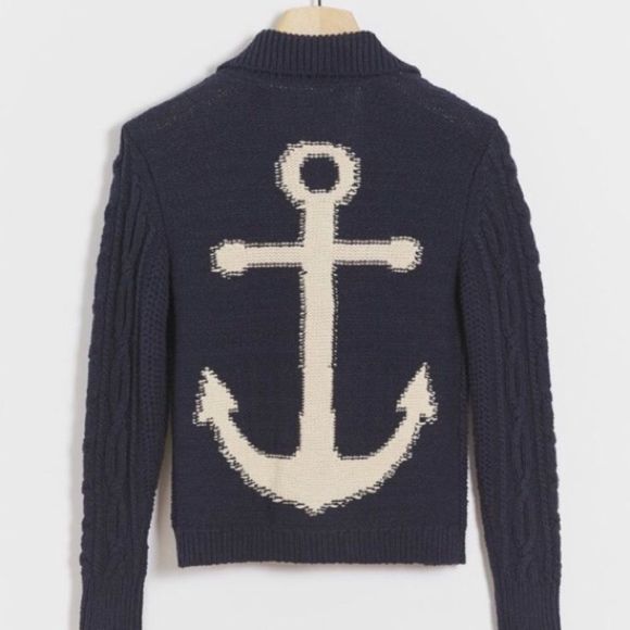 Anchors Away! Cableknit Cardigan NWT S - Picture 4 of 14